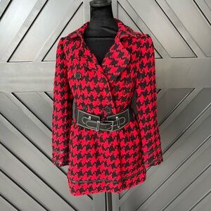 Red and Black Trench Coat